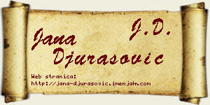 Jana Đurasović vizit kartica